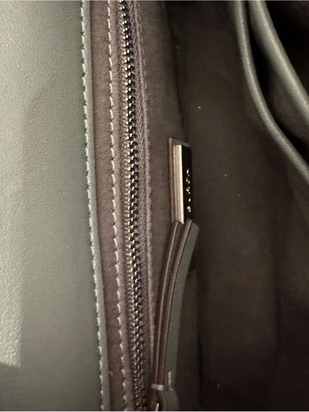 Tory Burch Woven Suede & Leather Crossbody in Sage Blue